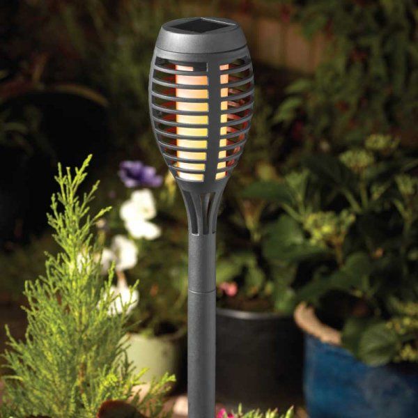 Solar Stake Light - Party Flaming Torch - Slate