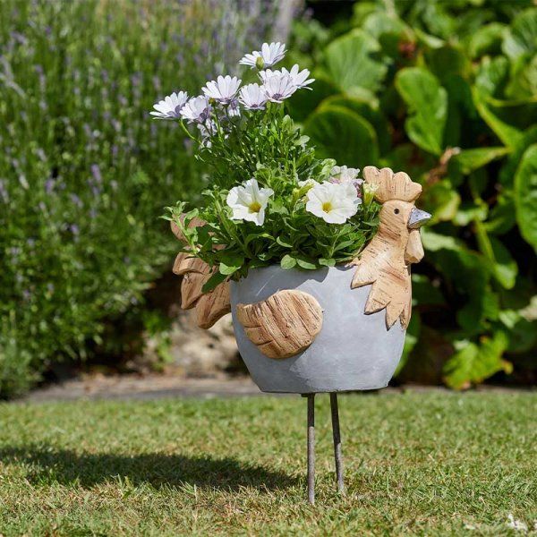 Woodstone - Rooster Planter
