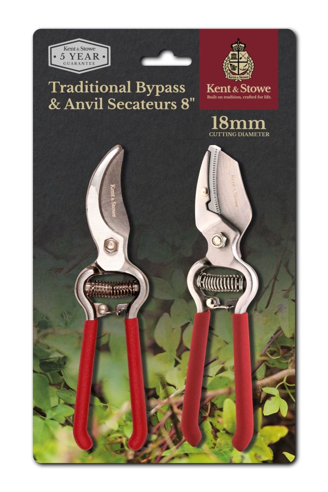 Kent&Stowe Traditional Secateurs Twin Pack