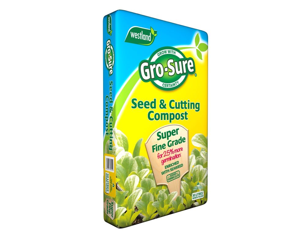 GRO-SURE SEED & CUTTING 10L POUCH COMPOST