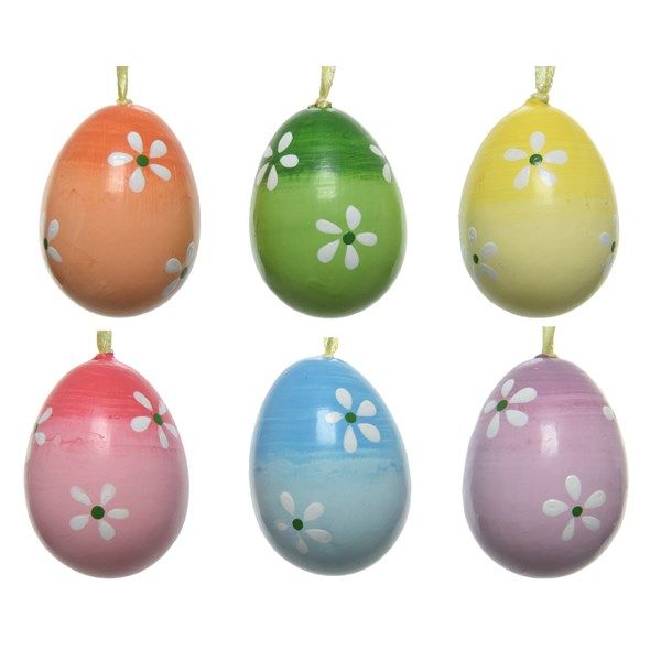 Easter Foam Eggs - Hanging - set of 6
