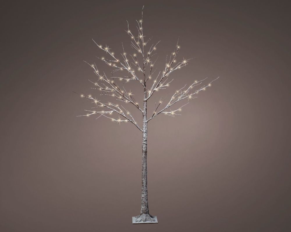 LED  STICK TREE BROWN SNOWY H 180cm - 96L