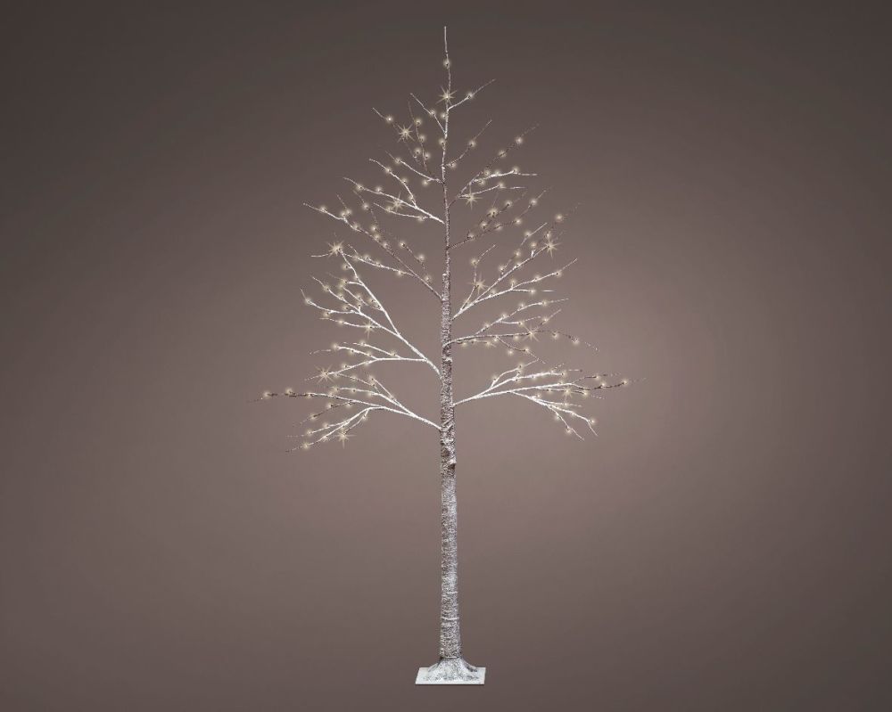 LED  STICK TREE BROWN SNOWY H 240 cm - 160L