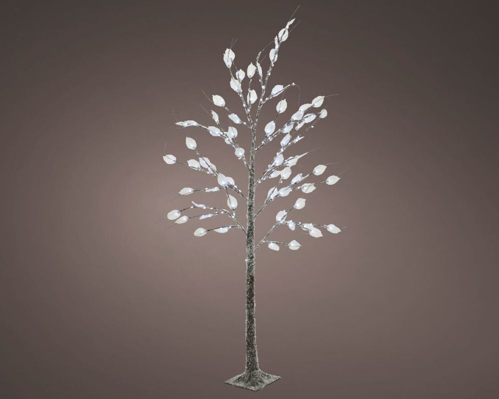 LED WHITE LEAVES TREE dia 50-H 180cm - 252L