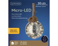 Micro LED Silver Crackling Ball - dia 14 cm