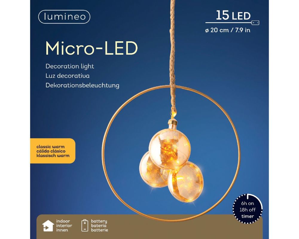 MICRO LED TRIO BALL AMBER -dia 20cm - 15L