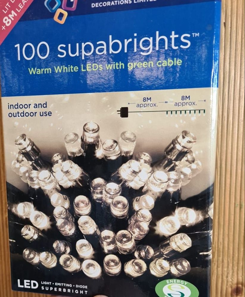 100 Supabrights warm white