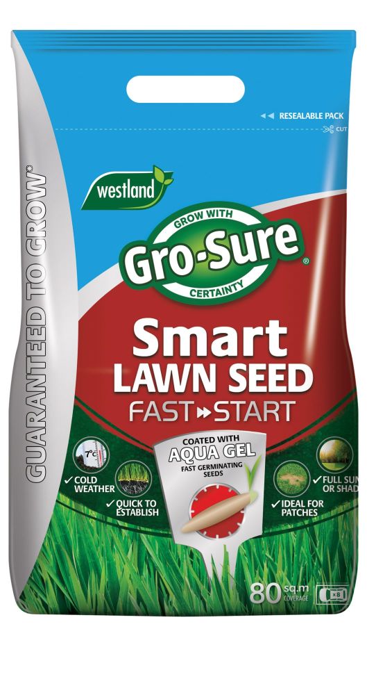 Gro-sure Smart Lawn Seed Fast Start 80sqm