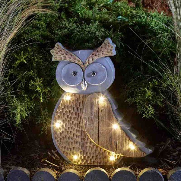 Woodstone In Lit Owl