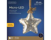 Micro LED Silver Crackling Star - dia 20 cm