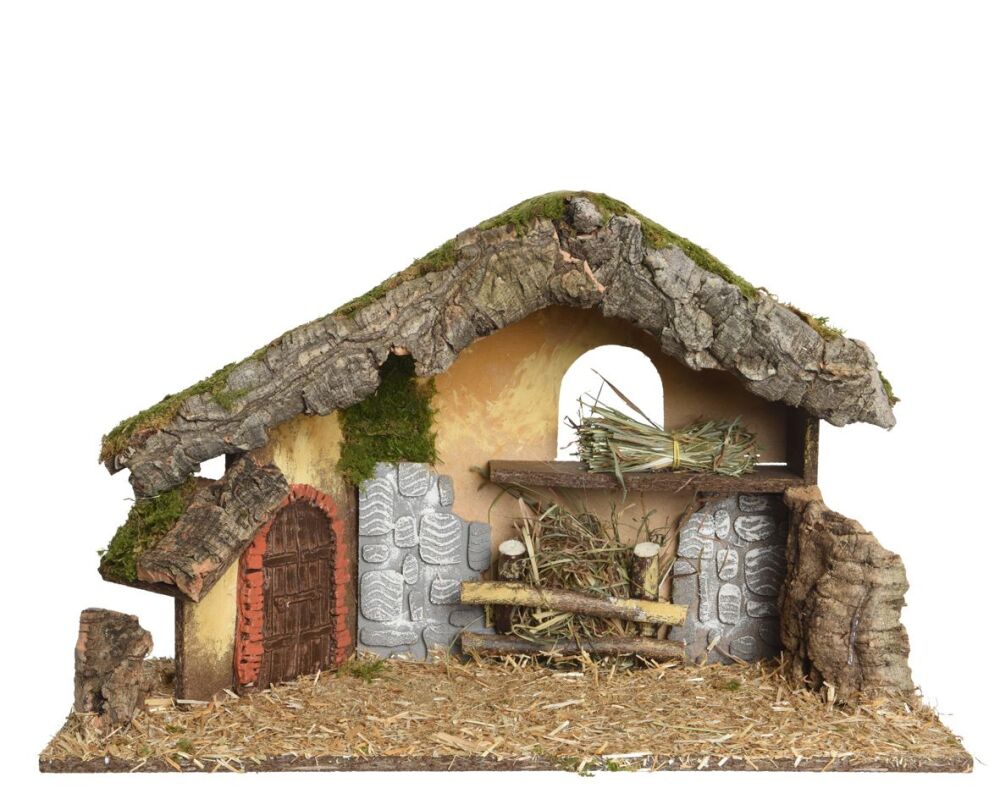 Nativity House - Natural - Door - Stone Wall