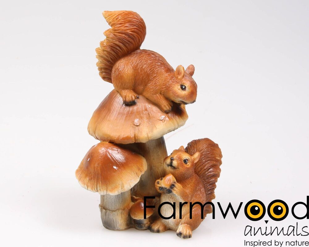 Squirrel on Mushroom
