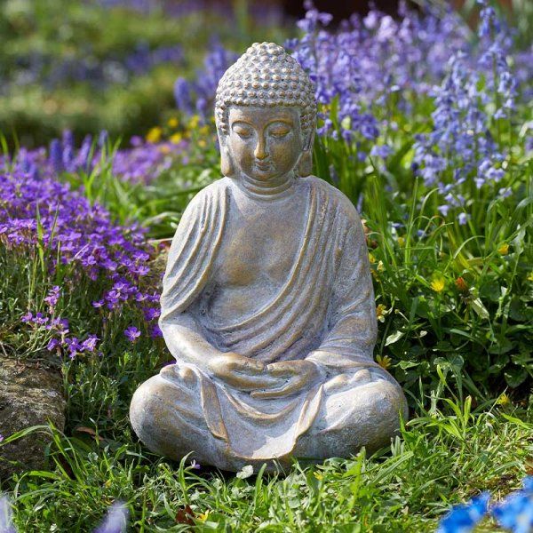 Garden Statue Ornament - Resting Buddha - Large