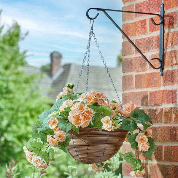 Easy Basket - Artificial - Begonia Blooms- 30cm