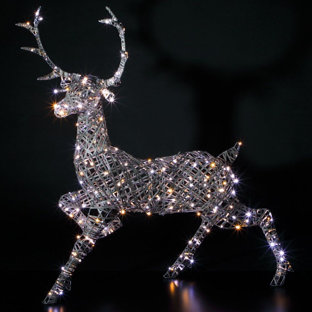 Grey Rattan - Woburn Stag - 1,4m - 300 Leds