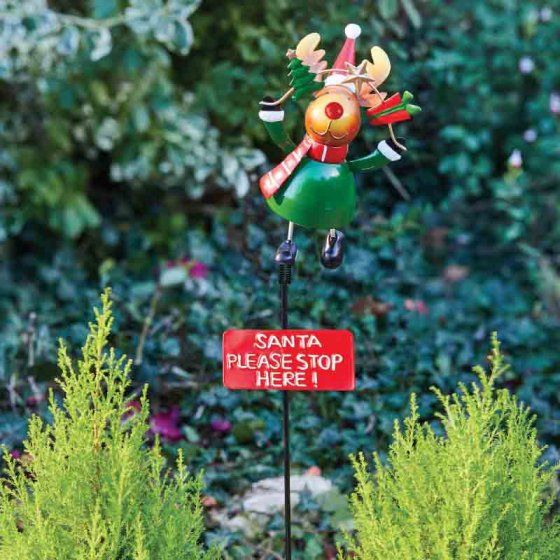 Xmas Garden Stake - Rudy Reindeer