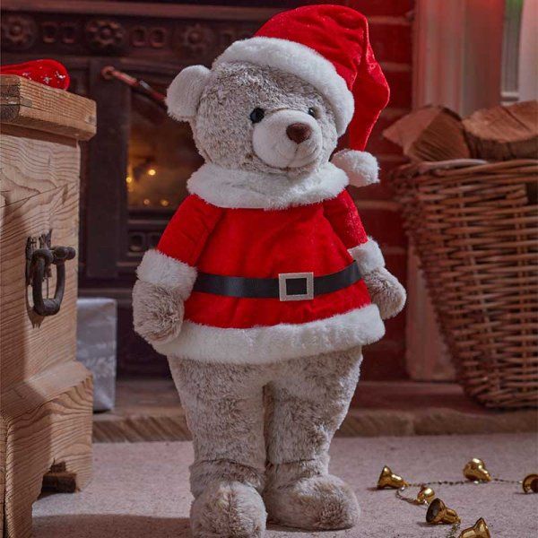 Plush Xmas Figure - Teddy Santa - Large