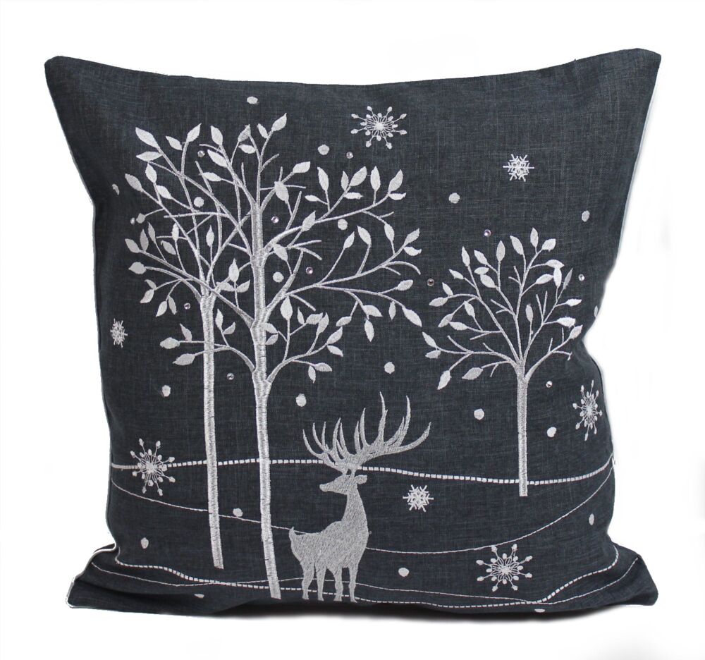 Cushion - Shimmer Stag - Grey