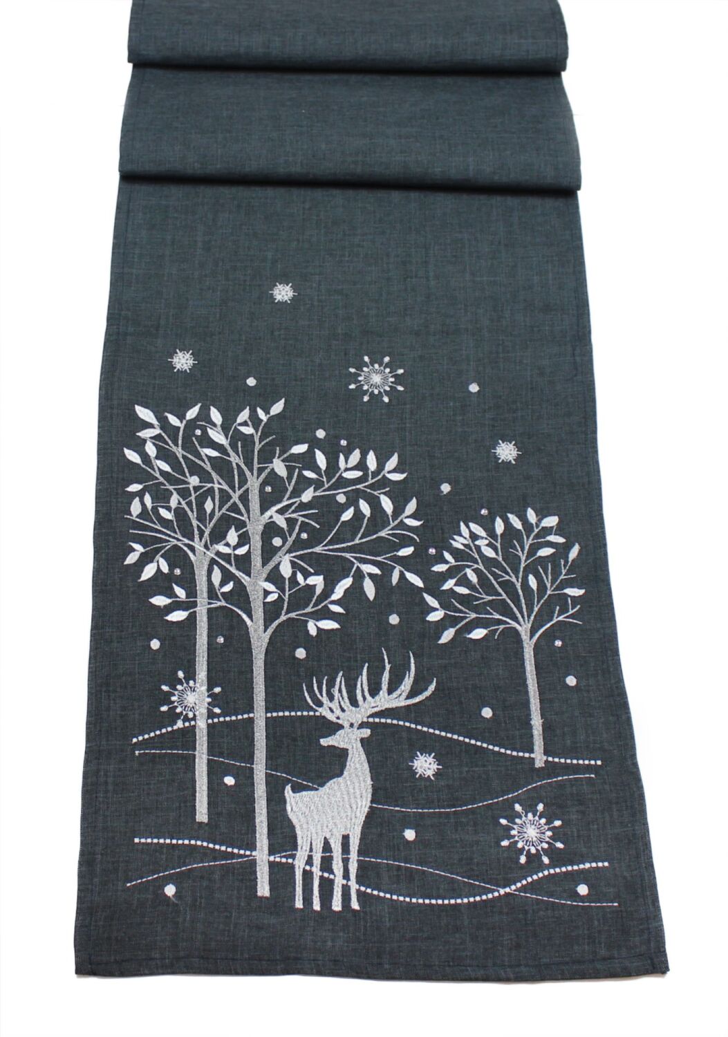 Table Runner - Shimmer Stag - Grey