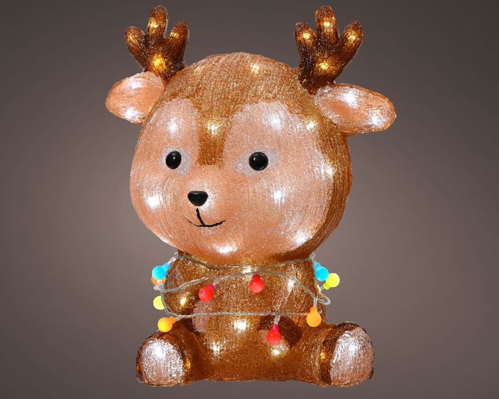 Acrylic Christmas Figure - Festive Deer