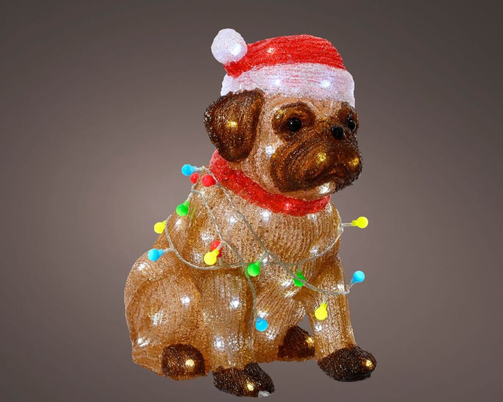 Acrylic Christmas Figure - Festive Dog