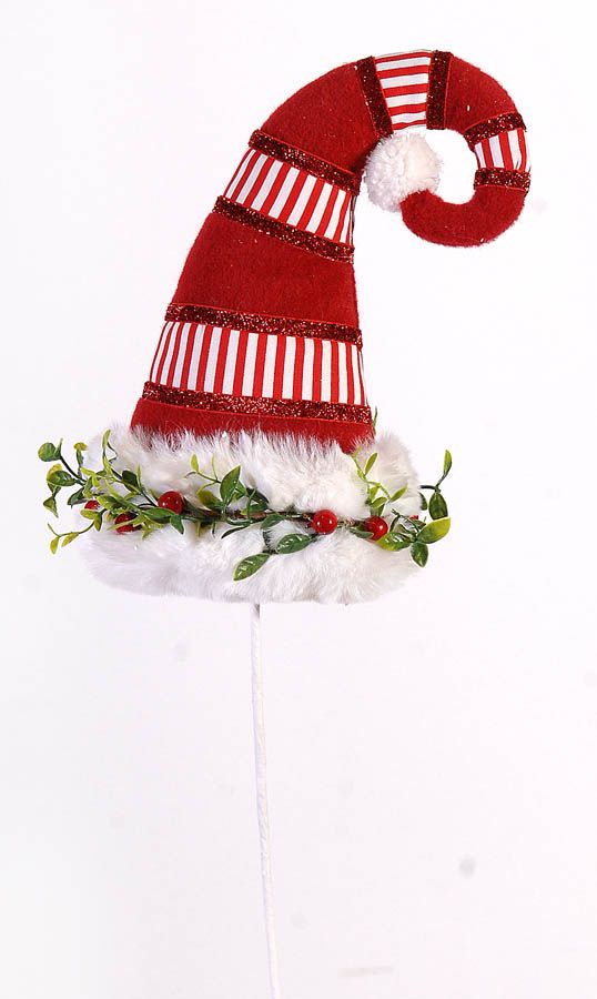 Christmas hat on stick