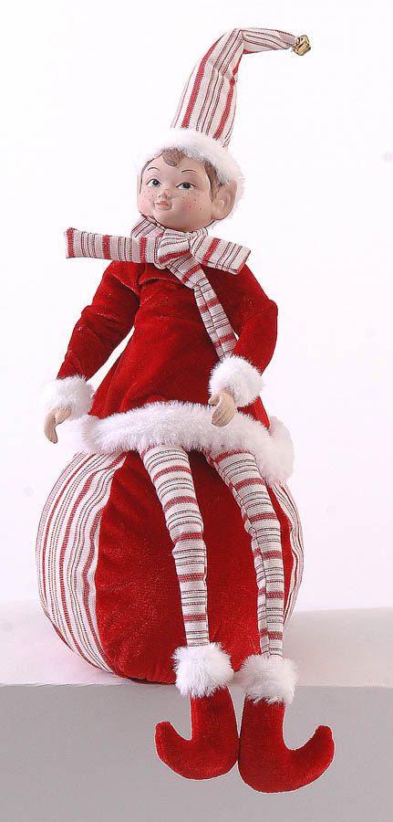 Christmas Figure Elf on Ball