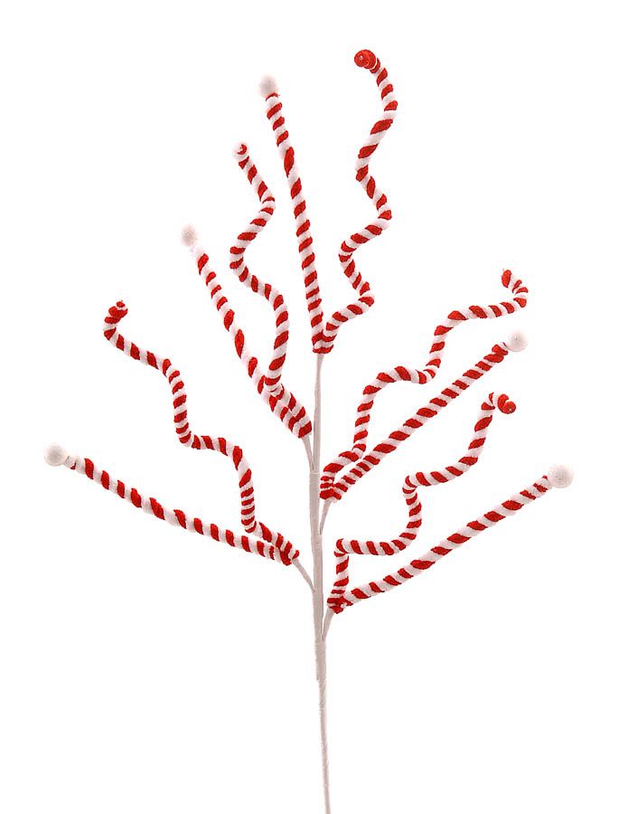 Christmas Branch - Twisted Candy Canes