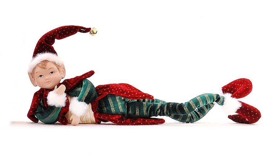 Christmas Elf Lying - Burgundy