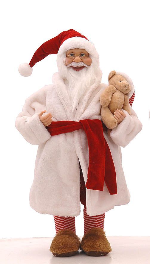 Christmas Figure - Mr Clause in Red/white Pyjama