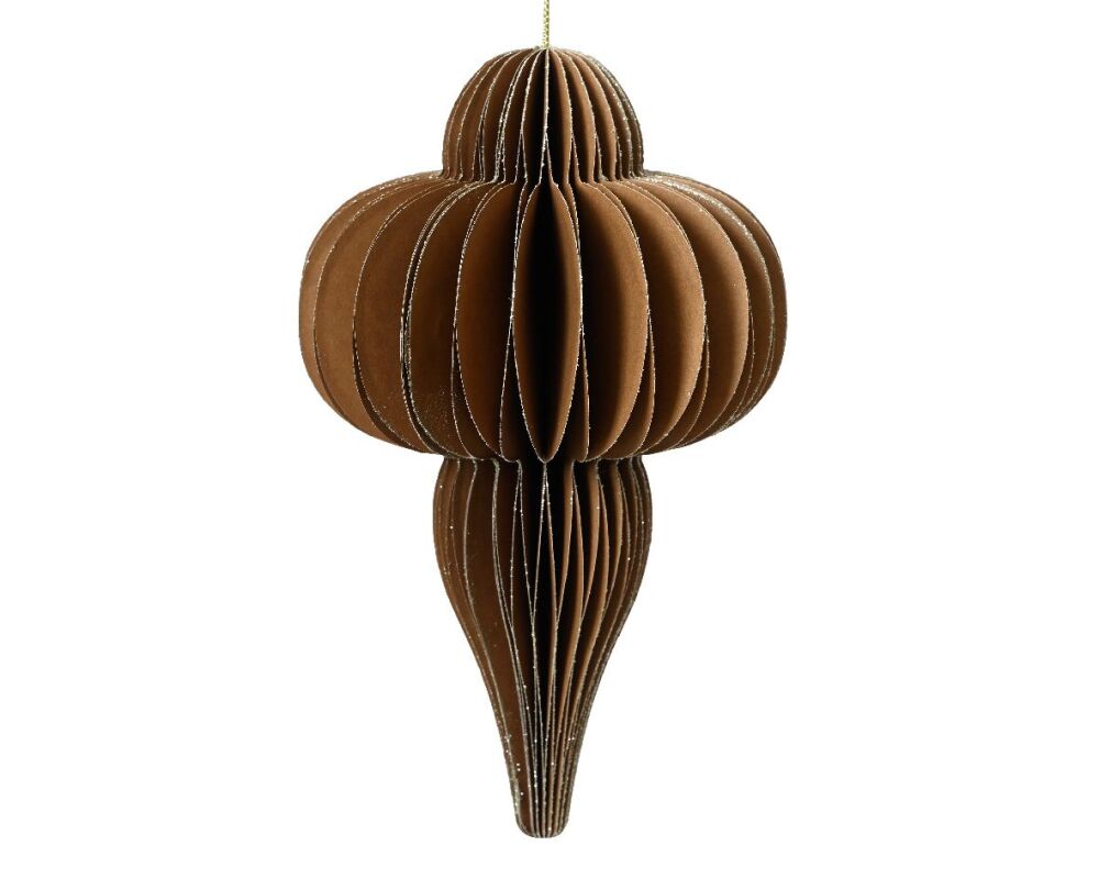 Paper Ornament - Dia 12cm - Brown