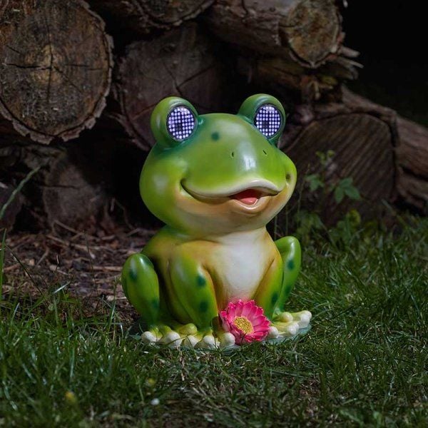 Solar  Garden Ornament - Blinkin' Frog