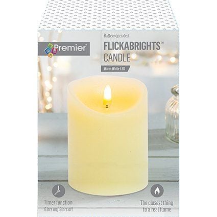 Candle Flickering - Battery Operated - 13cm