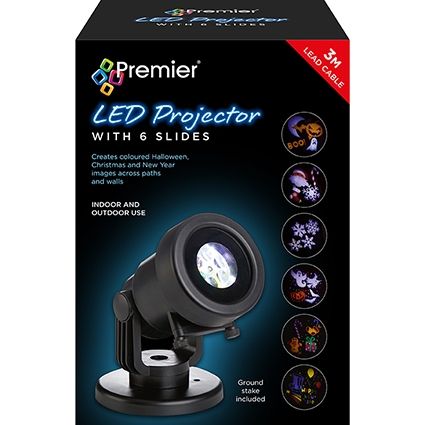 Projector with 6 Slides - 3 Christmas - 2 Halloween - 1 New Year