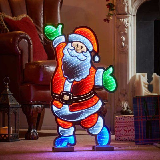 Infinity Mirror - Father Christmas - 60cm