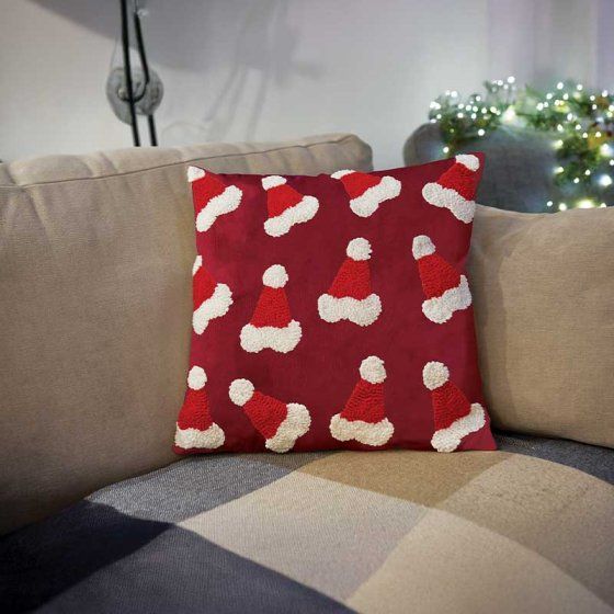 Christmas Cushion - Santa Hat