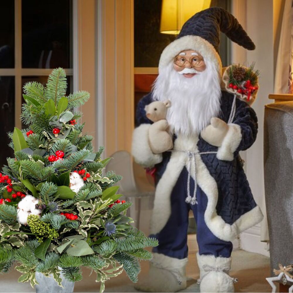 Santa Figure - Papa Noel Jumbo - Navy