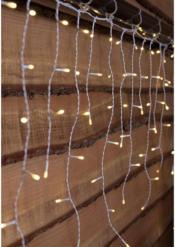 Icicles LED Lights - Fit & Forget -  Battery Operated - White - 400L
