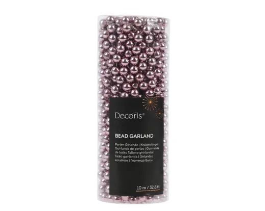 Christmas Bead Garland - Vintage Pink