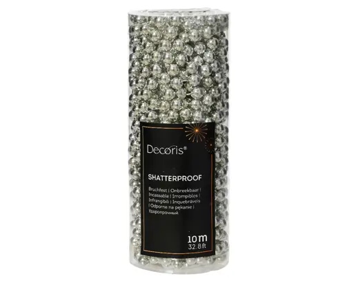 Christmas Bead Garland - Silver