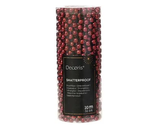 Christmas Bead Garland - Oxblood
