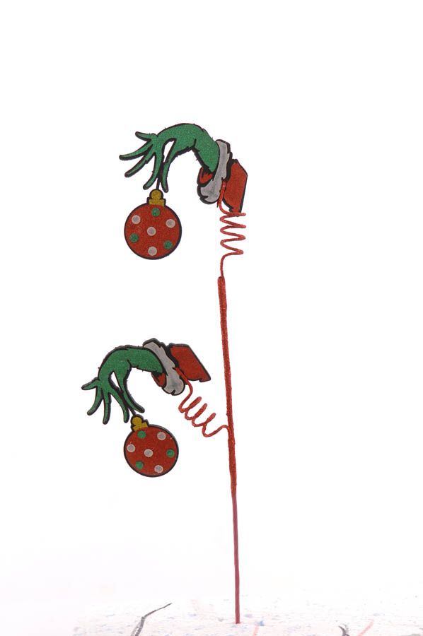 Christmas Branch - Grinch Hands