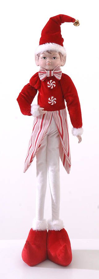 Christmas Elf -Red Stripes - Boy - Standing