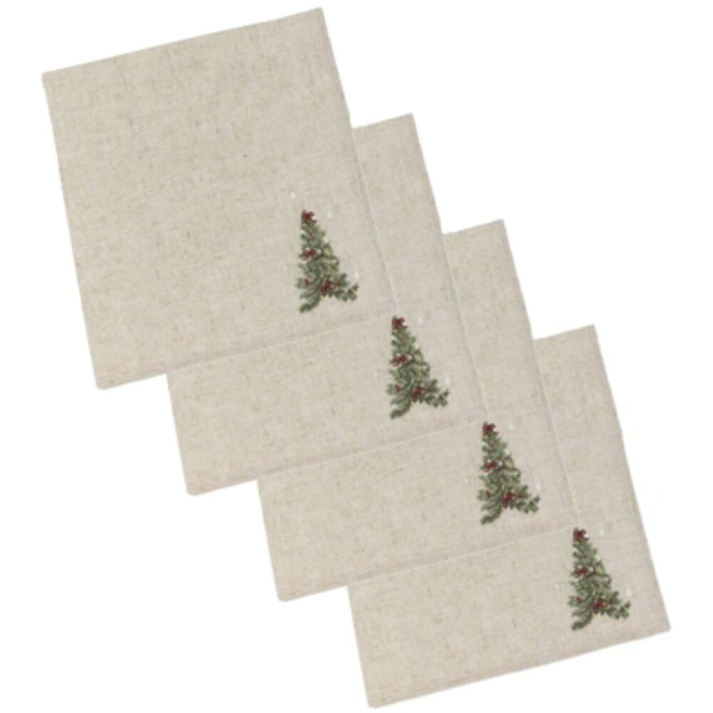 Christmas Napkins - Little Tree - Beige - Box of 4