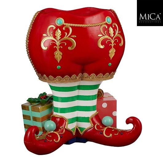 X-mas Tree Stand Elf Boot - Red