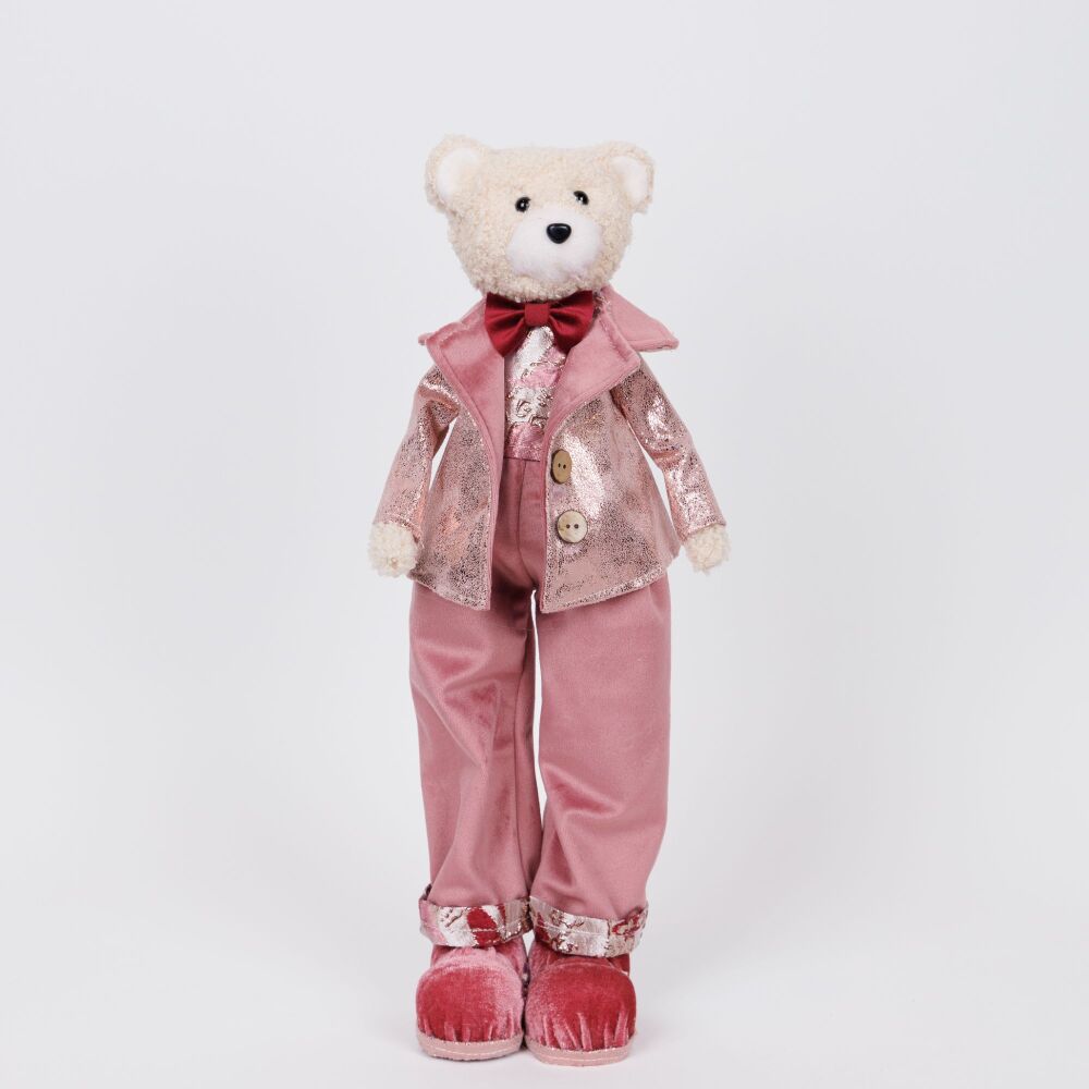 Christmas Figure - Mr. Bear in Pink Clothes
