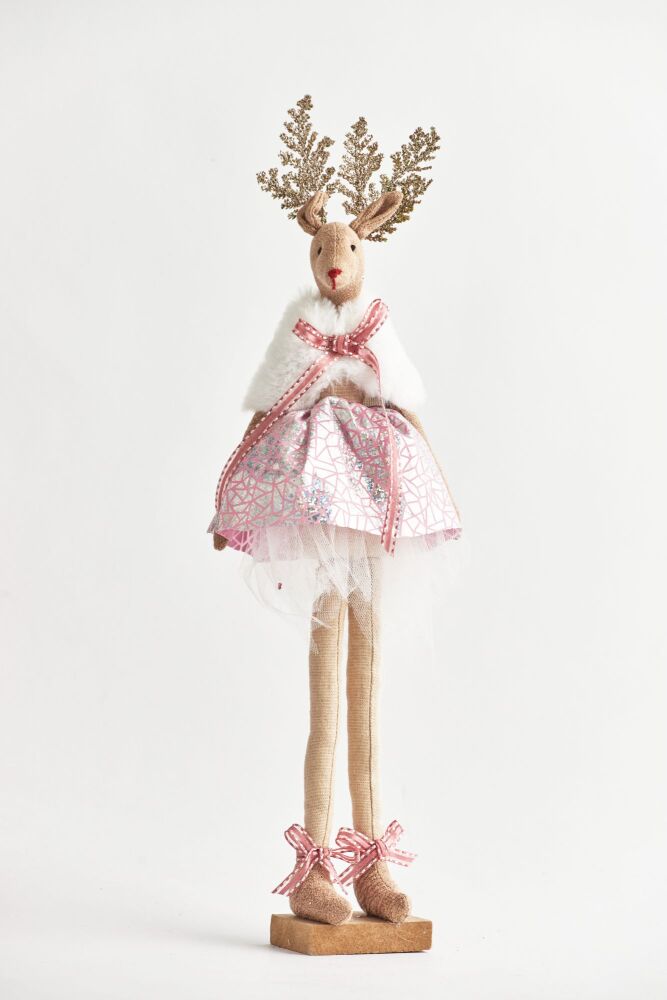 Christmas Figure - Reindeer with Pink Skirt