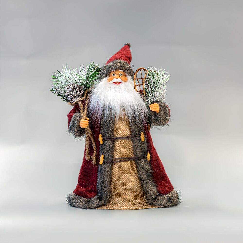 Christmas Tree Topper - Santa - Brown
