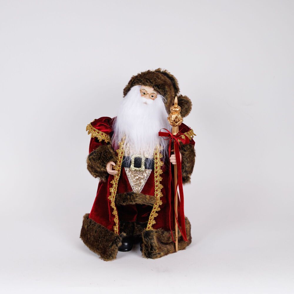 Christmas Figure - Santa with Gold Scepter