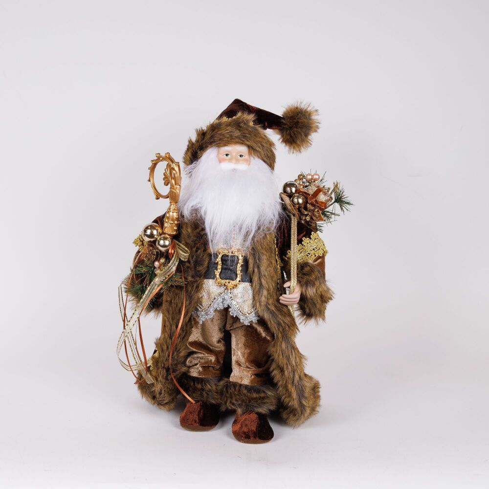Christmas Figure - Santa- Brown